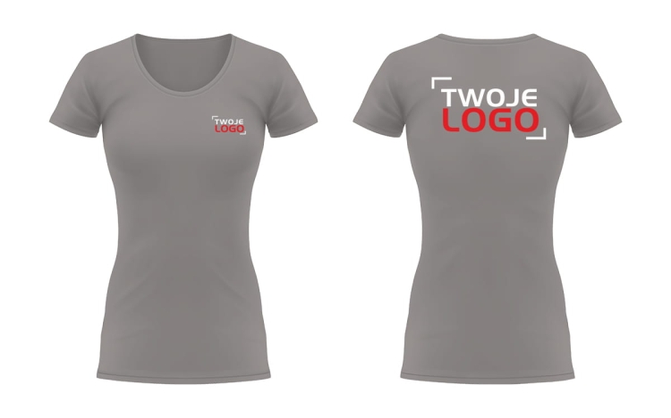 T-shirt damski z logo – wygodny fason