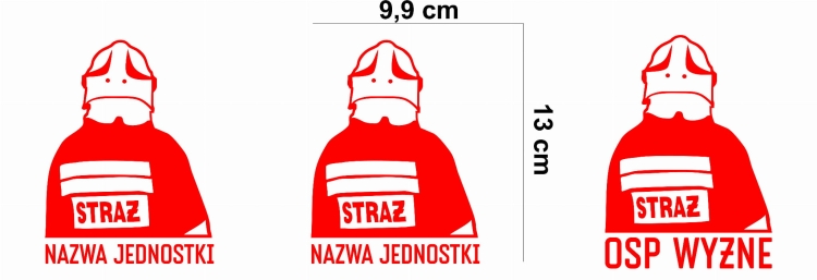 Naklejki STRAŻAK 100 sztuk na pojazd