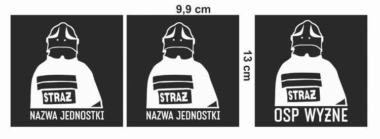 Naklejka STRAŻAK z folią transportową do aplikacji