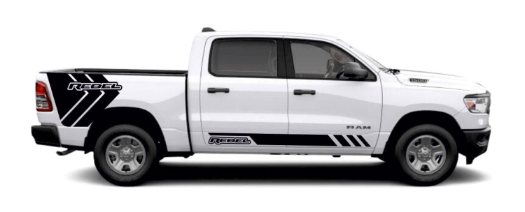 dodge biały czarne rebel w7