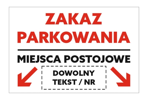 Tabliczka zakaz 2 miejsca