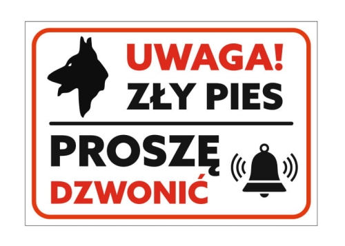 uwaga zły pies