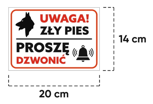 uwaga zły pies tabliczka