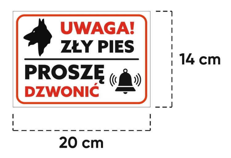 uwaga zły pies tabliczka