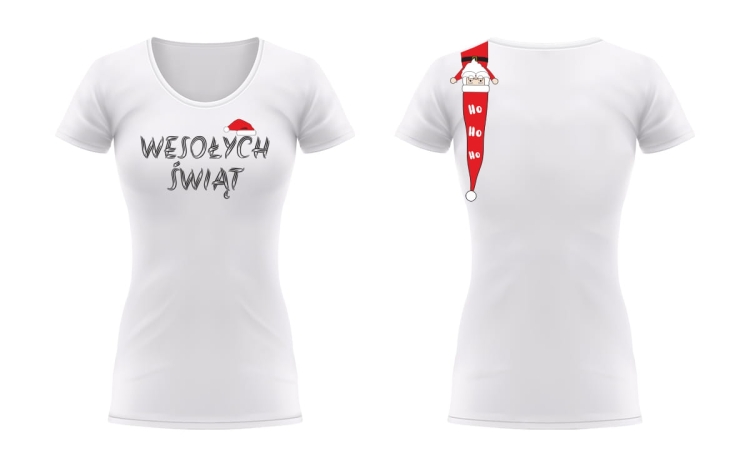 Koszulka damska Mikołaj Wesołych Świąt