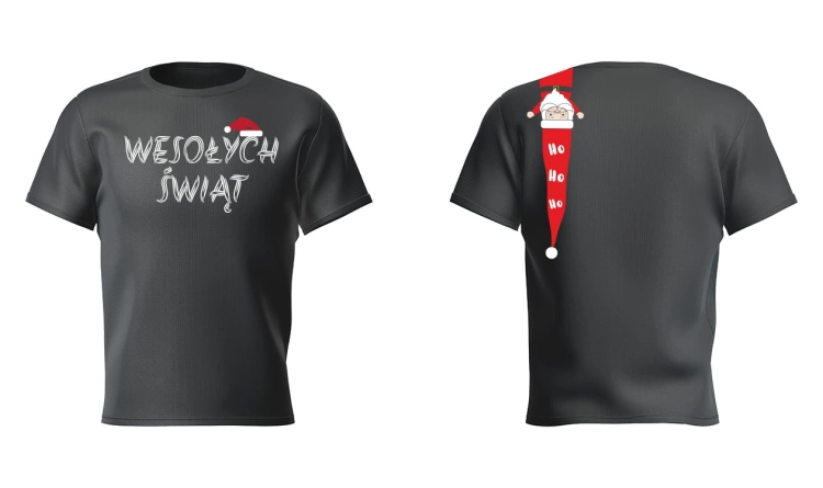 T-shirt męski Mikołaj Wesołych Świąt