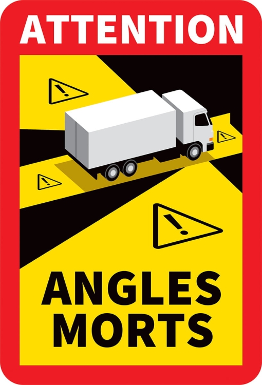 martwe pole Angles Morts - naklejka na magnesie