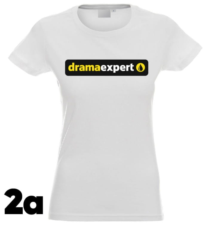 Koszulka drama expert biala