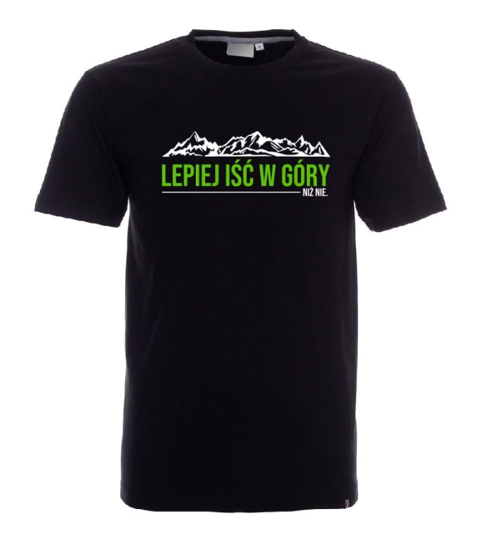 Koszulka męska w góry czarna