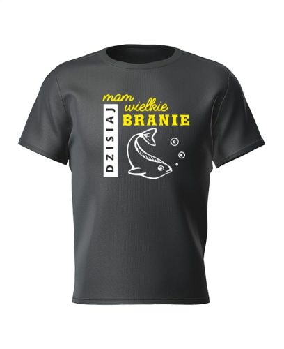 T-shirt wędkarza czarny