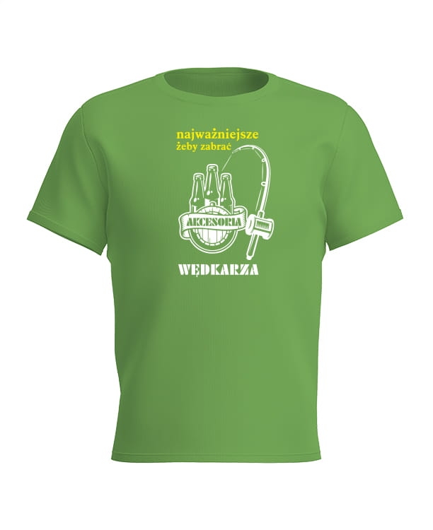 koszulka dla wędkarza zielona