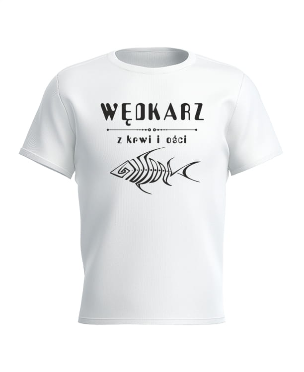 koszulka dla wędkarza biała
