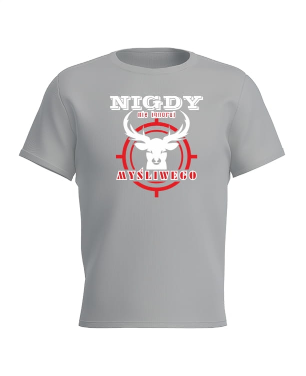 T-shirt nie ignoruj myśliwego melanż