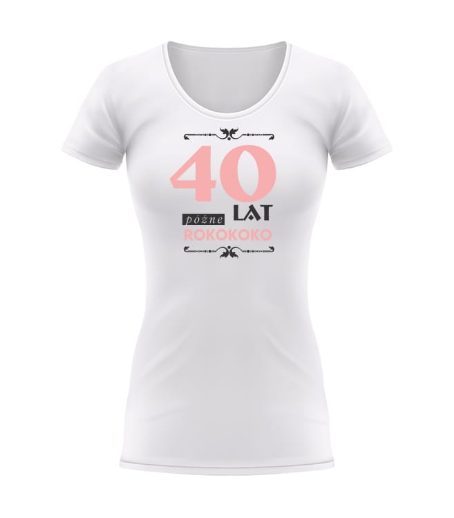 koszulka 40 urodziny biała