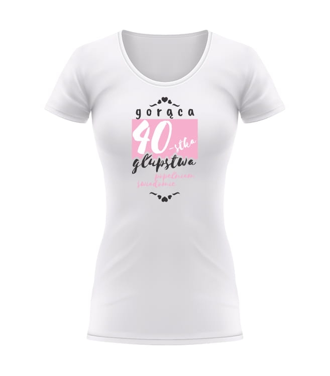 T-shirt damski 40-stka biała
