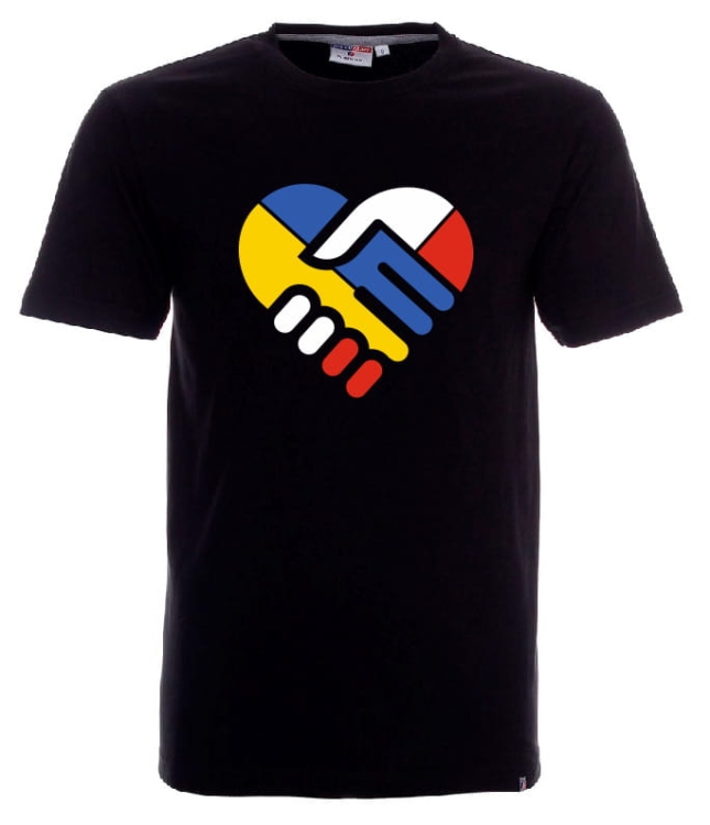 T-shirt Polska Ukraina uścisk dłoni