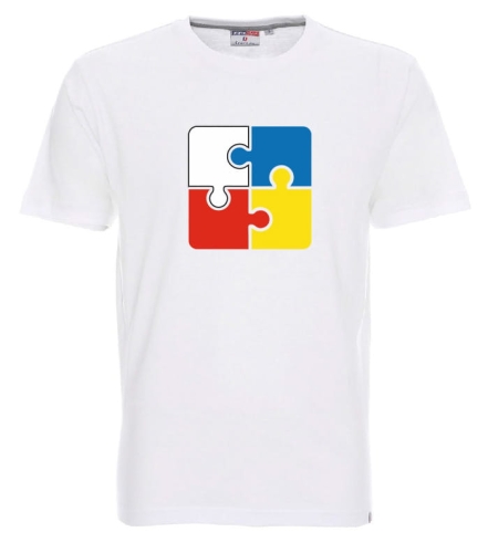 T-shirt męski Polska Ukraina puzzle