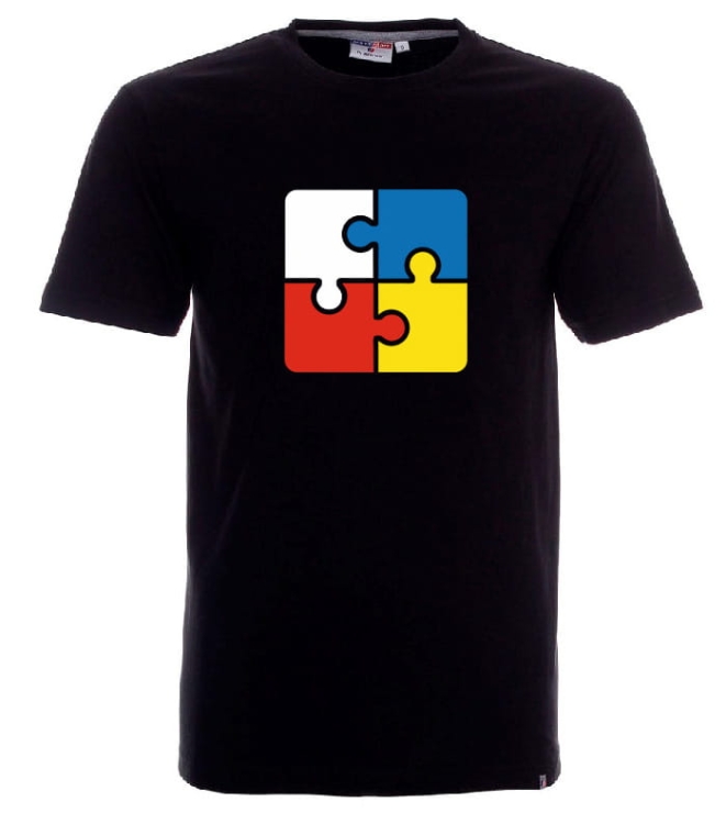 Koszulka męska Polska Ukraina puzzle