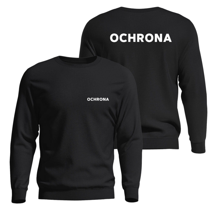 Bluza unisex OCHRONA – czarna bluza robocza