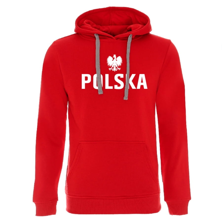 czerwona bluza godło