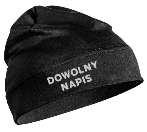 czapka z napisem