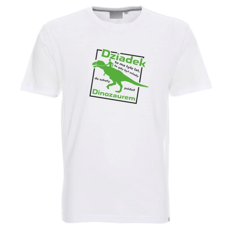T-shirt dziadek jeździł dinozaurem
