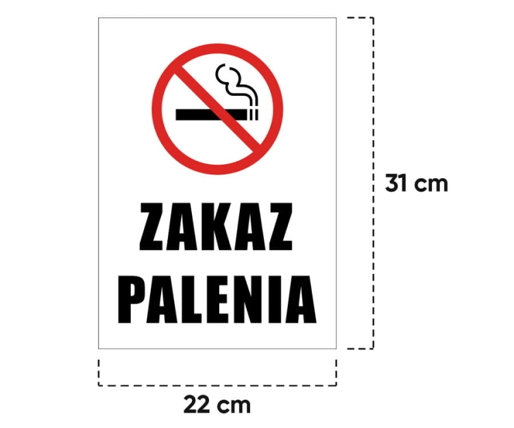 zakaz palenia naklejka