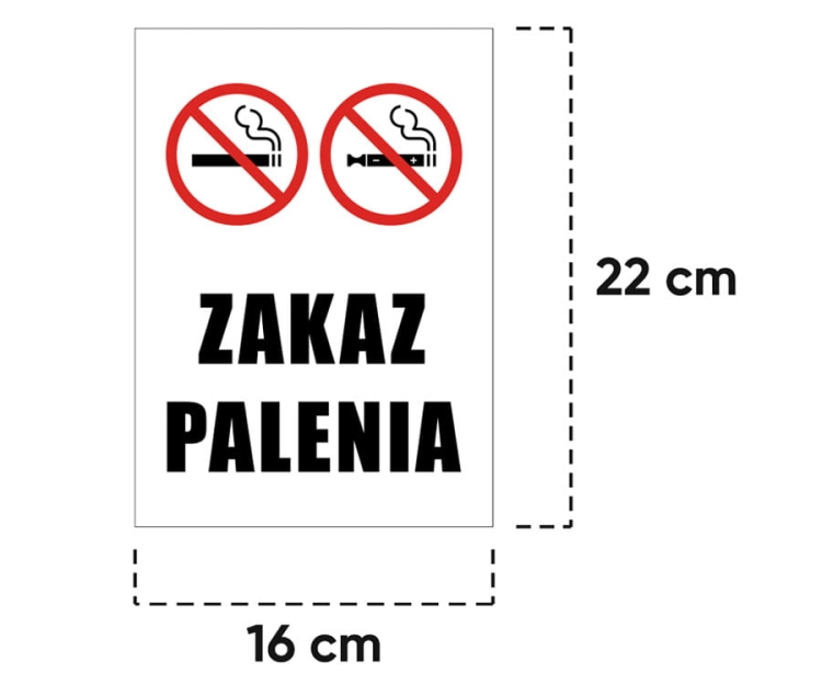 zakaz palenia naklejka