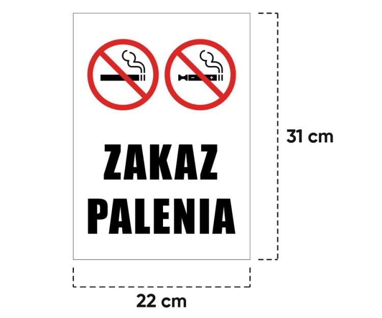 zakaz palenia a4