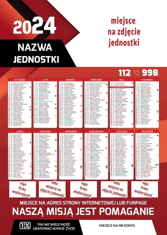 Kalendarz Państwowa Straż Pożarna PSP