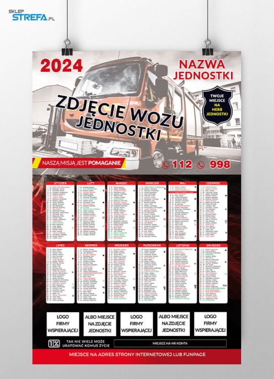Kalendarz Ochotnicza Straż Pożarna OSP