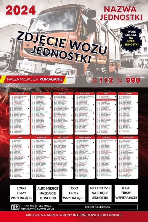 Kalendarz Państwowa Straż Pożarna PSP