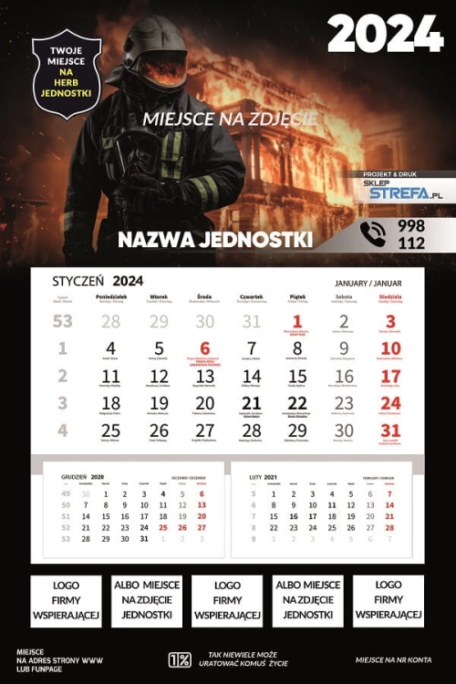 Kalendarz Państwowa Straż Pożarna PSP