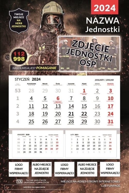 Kalendarz Państwowa Straż Pożarna PSP