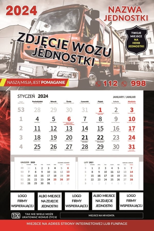 Kalendarz Państwowa Straż Pożarna PSP