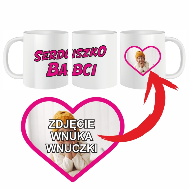 Dzień Babci kubek personalizacja zdjęcie wnuka / wnuczki