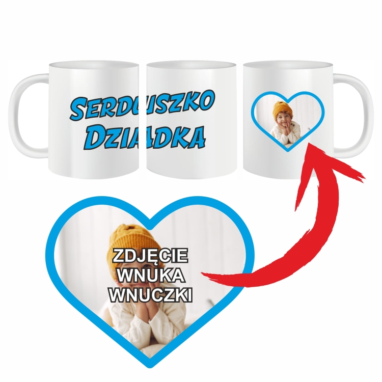 Dzień Dziadka kubek personalizacja zdjęcie wnuka / wnuczki