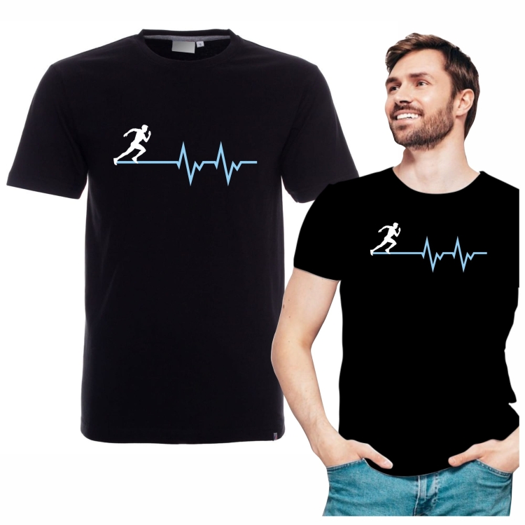 T-shirt męski Linia Życia Bieganie