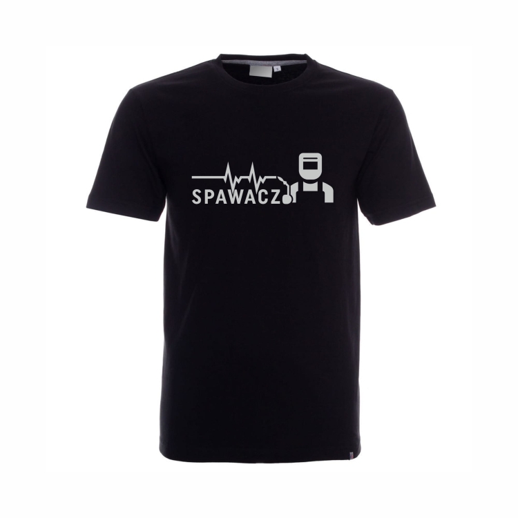 Koszulka męska czarna spawacz EKG