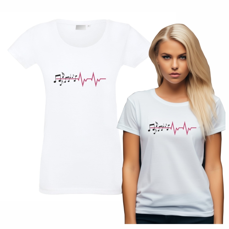 T-shirt biały dla melomanki