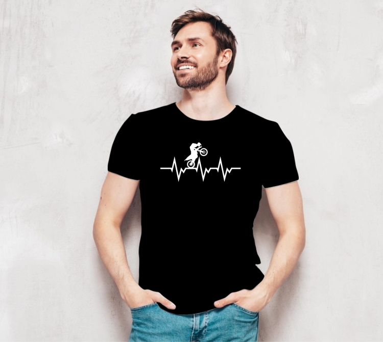 T-shirt męski czarny cross