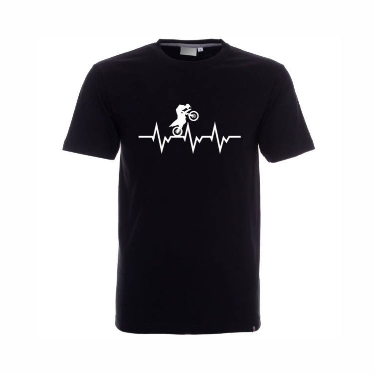 T-shirt męski czarny motocross