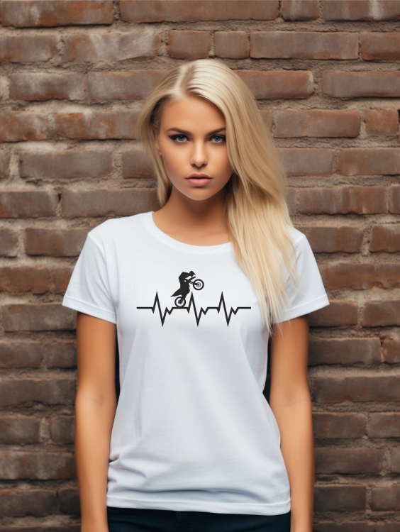 Koszulka damska biała supermoto