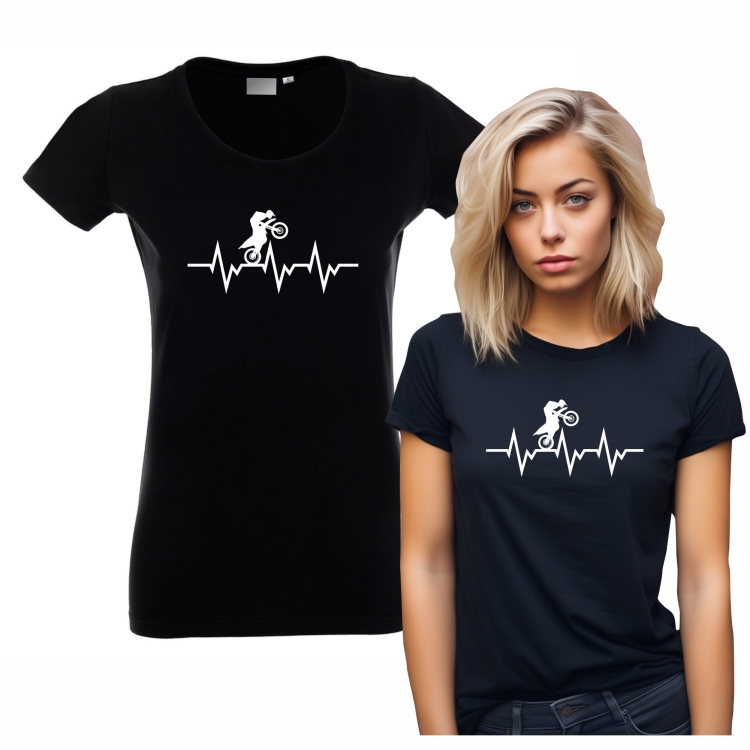 T-shirt czarny damski Enduro