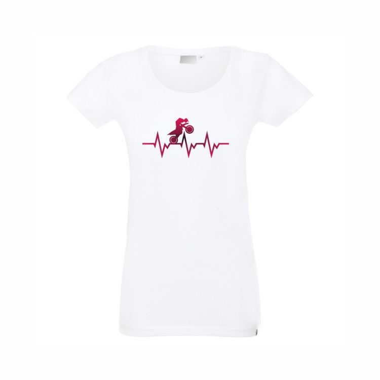 T-shirt biały dla motocyklistki