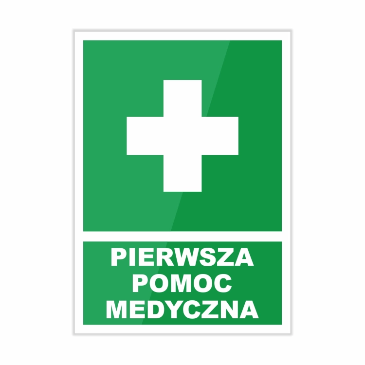 Naklejka pierwsza pomoc medyczna