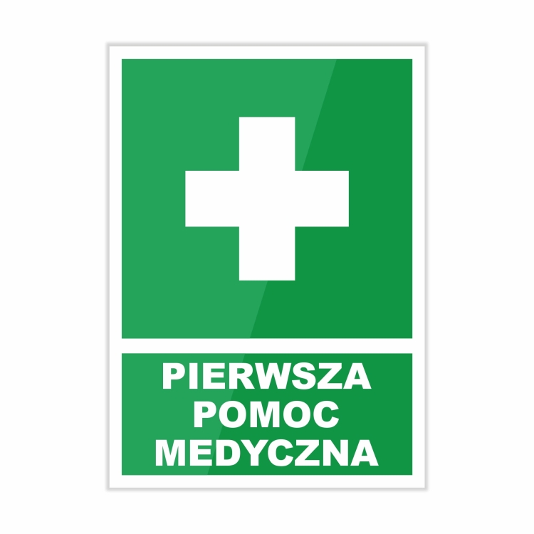 Tabliczka pierwsza pomoc medyczna