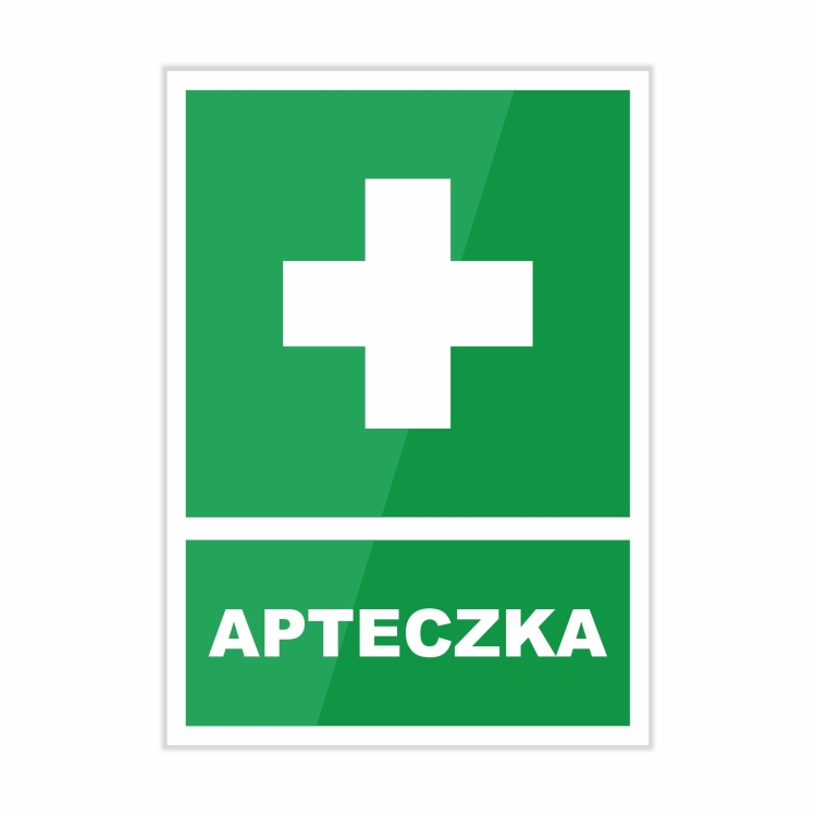 Apteczka naklejka 10 x 15 cm