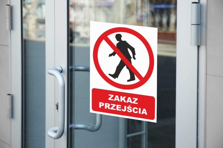 Tabliczka Zakaz przejścia Zakaz wejścia