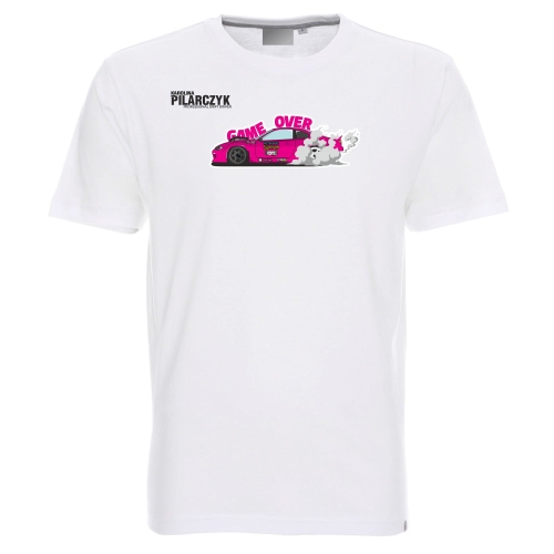 T-Shirt męski Game Over biały